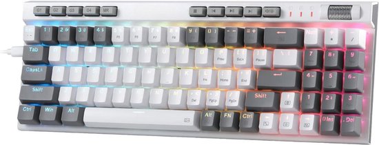 Gaming Keyboard Met Verlichting - Mechanisch Gaming Toetsenbord - Multimedia Toetsen - Qwertz/Qwerty - RGB Verlichting - Led Verlichting - Ergonomische Toetsenbord