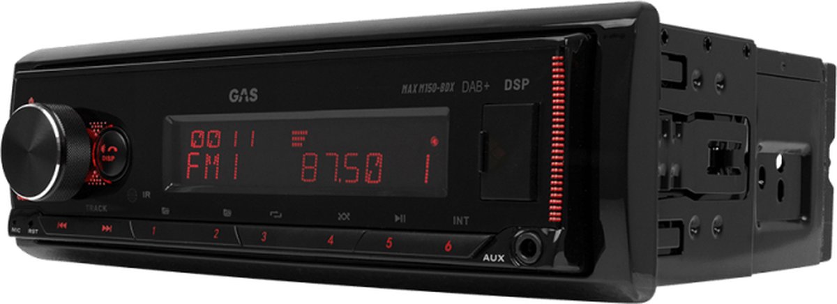 Gas Audio Power Gas Max Autoradio Inbouw 1din Dab Bt Aux Usb App Dsp voor Auto Geluidssystemen en Hoogwaardige Geluidskwaliteit