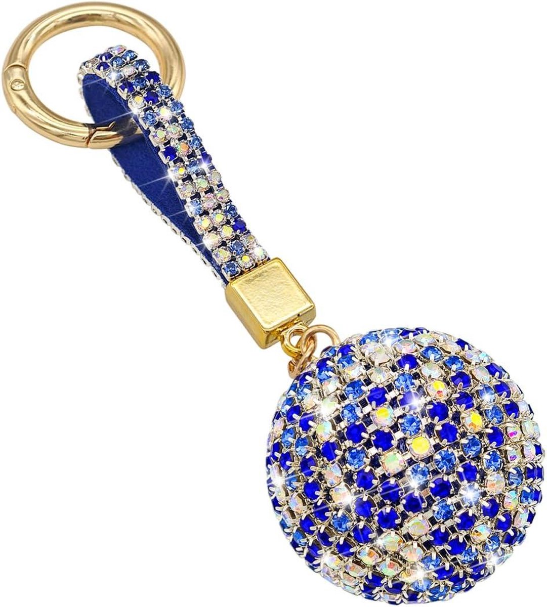Autosleutelhanger Blauw met Strass Kristallen Hanger voor Meisjes - Auto Decoraties .