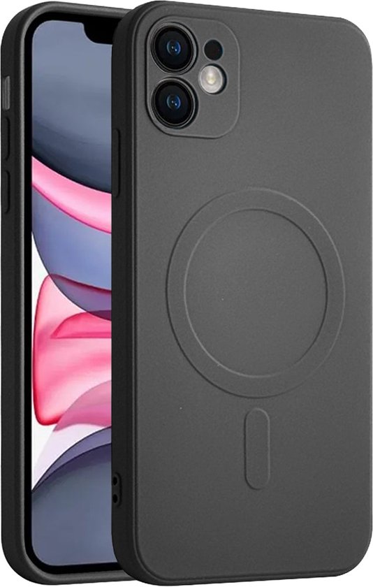 Casify Siliconen Hoesje geschikt voor MagSafe iPhone 11 - Zwart
