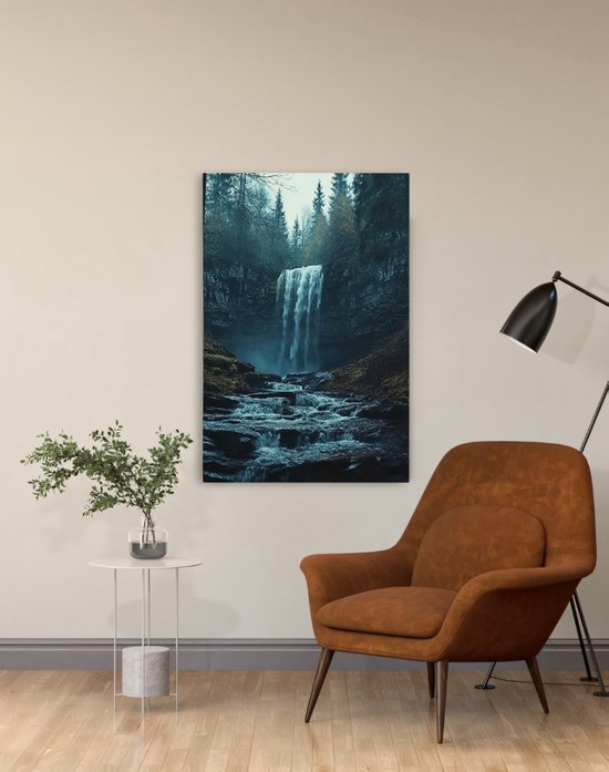 Saammp Canvas Schilderij - Natuur - Zwart-Witte bomen - landschap - 30x45 - Foto op canvas - Wanddecoratie - Muurdecoratie Woonkamer - Slaapkamer decoratie - Canvas Print