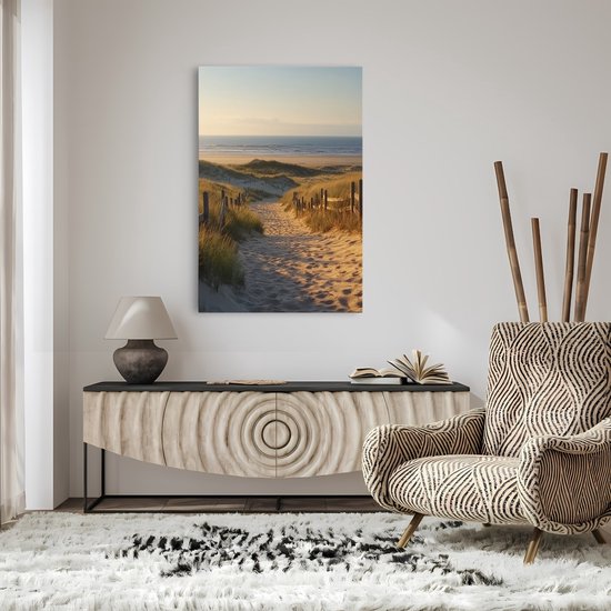 Saammp Canvas Schilderij - Tropisch strand - Zee - 20x30 - Foto op canvas - Wanddecoratie - muurdecoratie Woonkamer - Slaapkamer decoratie - Canvas Print