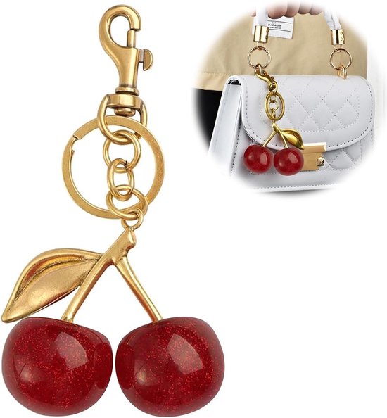 Sleutelhanger 2 stuks kersenhanger bagage-accessoires - Rood Eén maat Modern - dames