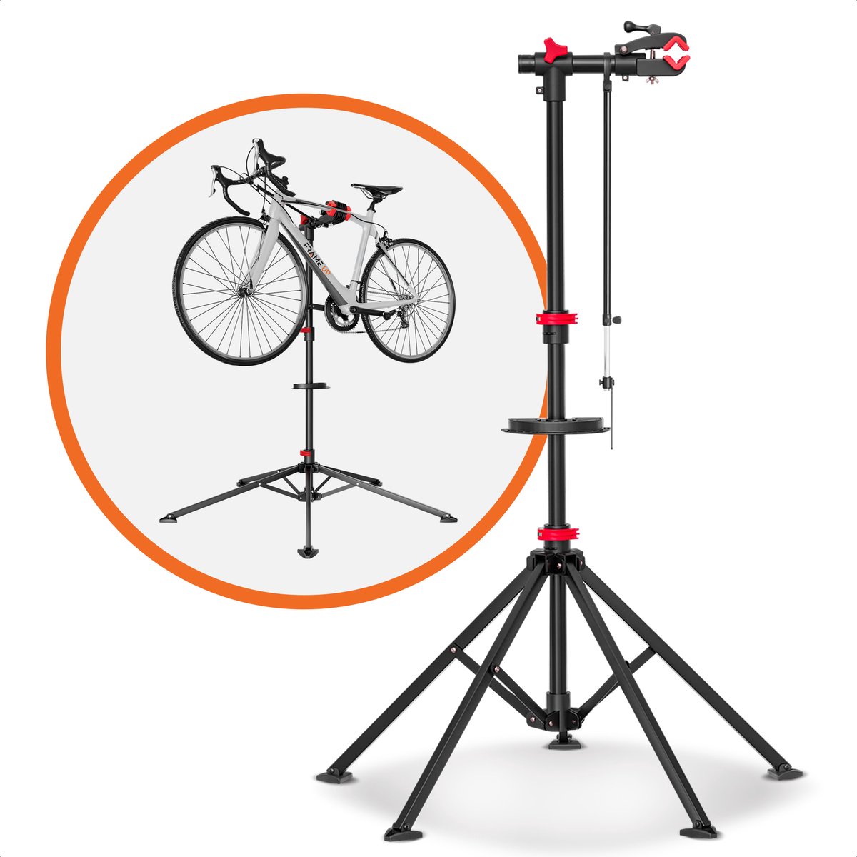 Premium Fiets Montagestandaard - Fiets Reparatiestandaard – Fietsstaander - mountainbike - race fiets - 360° draaibaar - tot 45KG - extra stevig met 5 poten!