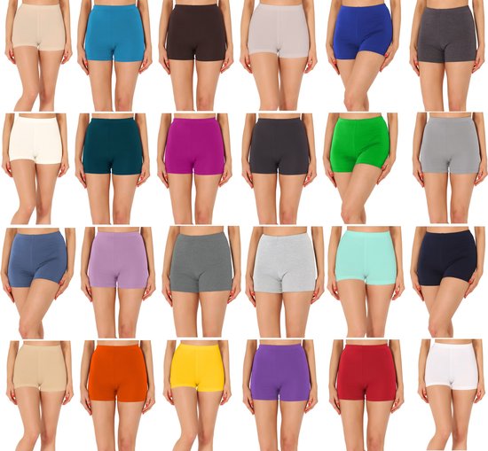 Merry Style MS-MS10-391-LE Dames Leggings - Sport - Vrijetijdsbroek - Hotpants - Shorts - Boxershorts - Kort - Viscose - Bruin - 3XL