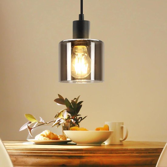 Vintage Industriële Hanglamp Met Kooi-design - 20 Cm Voor Eettafel Keuken Woonkamer En Restaurant