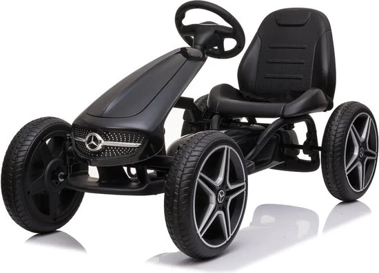 Mercedes GoKart voor Kinderen - Skelter - Verstelbaar Zitje - 3 tot 7 jaar - Zwart