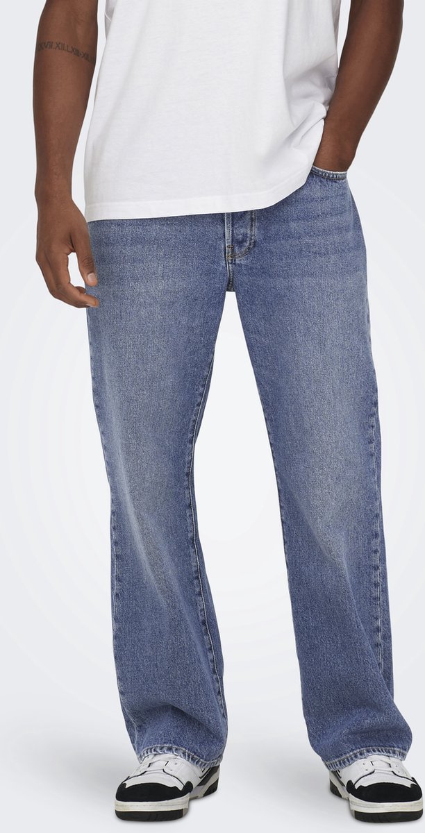 Only & Sons Heren Jeans Broeken comfort/relaxed Fit Blauw 32W / 32L Volwassenen