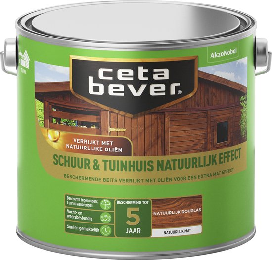 Cetabever - Schuur & Tuinhuis Natuurlijk Effect - Natuurlijk Douglas - 2,5 L