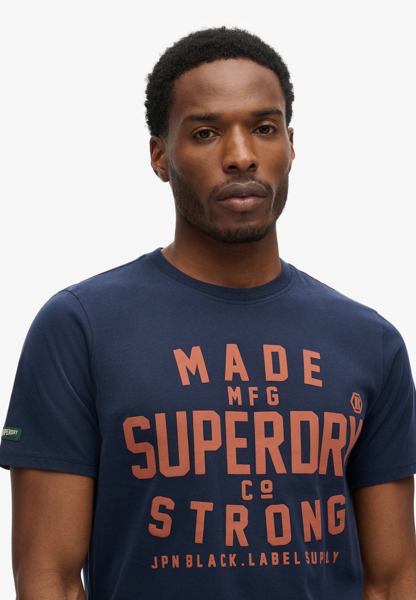 Superdry Machined Goods Workwear T-shirt Heren T-shirts Marineblauw