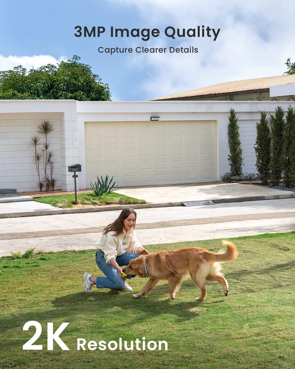 ieGeek Draadloze WiFi Bewakingscamera voor Buiten/Binnen - 2K IP-camera met Zonnepaneel - Nachtzicht in Kleur - Tweewegaudio - PIR-bewegingsdetectie - AI-detectie – foto 6