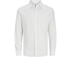 JACK&JONES JJEBREEZE LINEN BLEND SHIRT LS SN Heren Overhemd - White