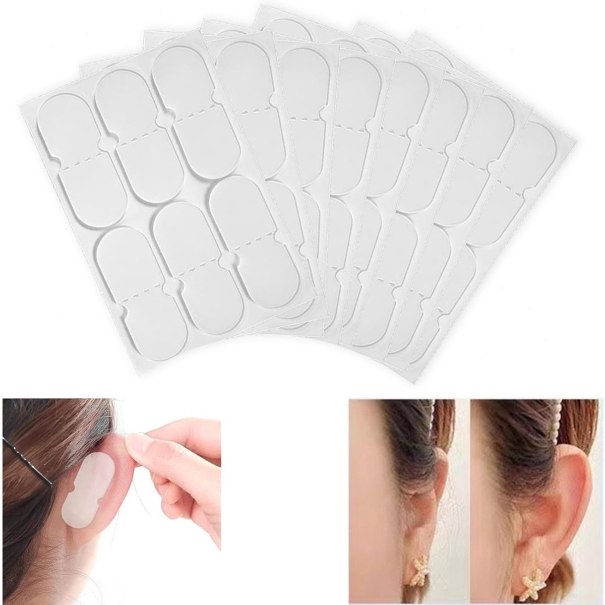 Transparante oorbelhouders, onzichtbare oorlelletjes voor zware oorbellen, stickers voor zware oorbellen, oorbelhouders voor oorbellen, 100 stuks Transparante oorbelhouders, onzichtbare oorlelletjes voor zware oorbellen, stickers voor zware oorbellen, oorbelhouders voor oorbellen, 100 stuks