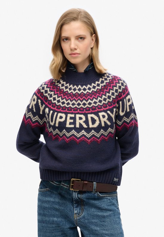 Wintertrui Dames Warm, Noorse Trui Dames Trui Fair-Isle-Trui Dikkere Warme Winter Trui Jacquard Gebreide Sweater Met Noors Patroon Damestrui Dikkere Gebreide Trui, marineblauw, L Wintertrui Dames Warm, Noorse Trui Dames Trui Fair-Isle-Trui Dikkere Warme Winter Trui Jacquard Gebreide Sweater Met Noors Patroon Damestrui Dikkere Gebreide Trui, marineblauw, L