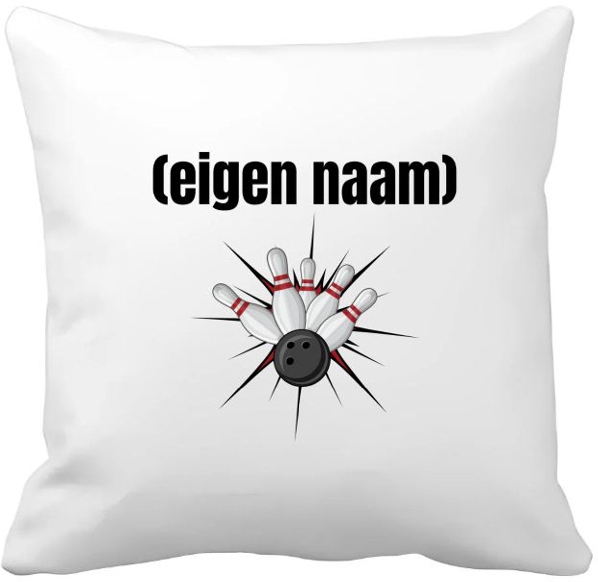 Akyol bowlen kegels met eigen naam Kussen hoes - Bowlen - ieman die graag bowlt - sport - bal - kegels - cadeau - verjaardag - kado - 40 bij 40 cm Multicolor
