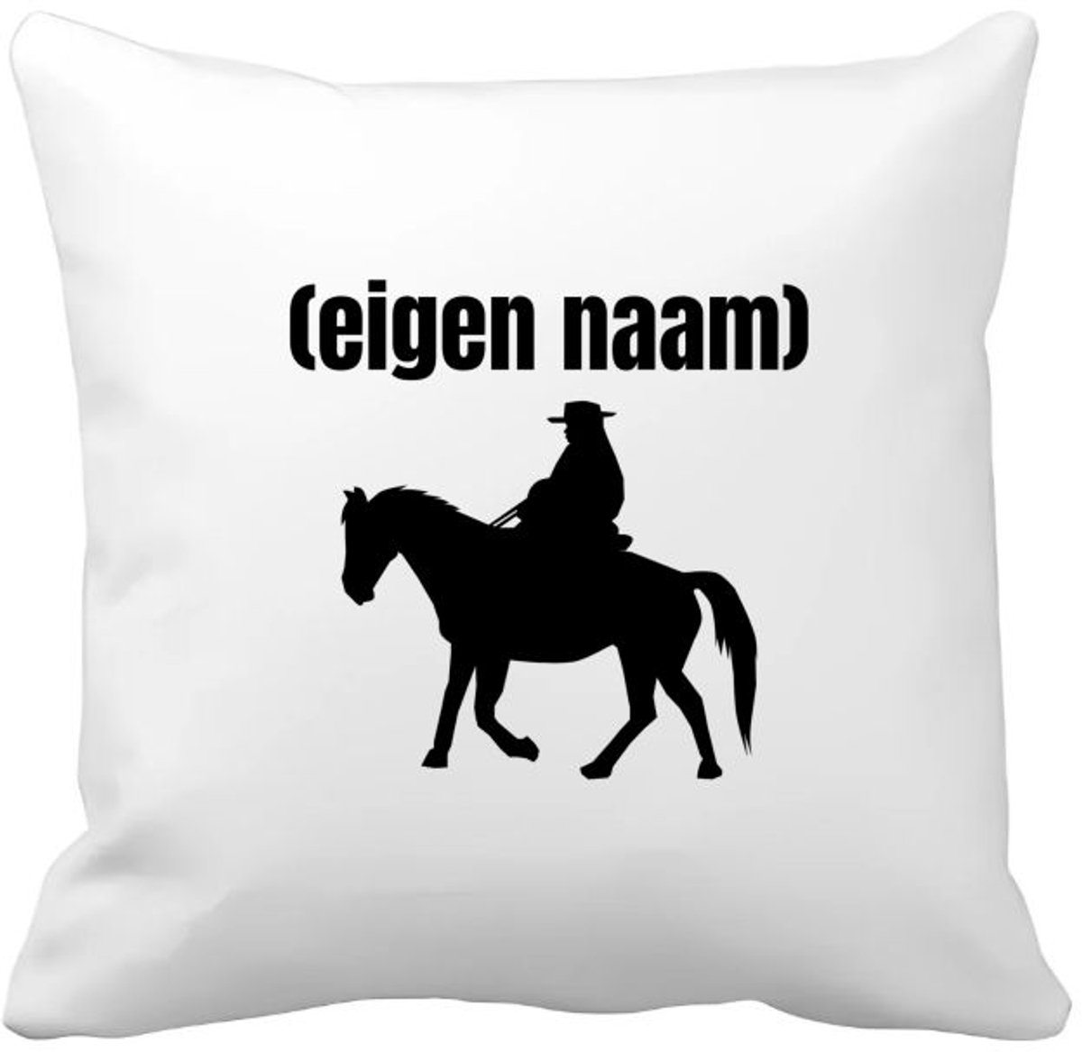 Akyol cowboy op paard met eigen naam Kussen hoes - Cowboy - cowboy liefhebbers - wilde westen - verjaardag - cadeau - kado - 40 bij 40 cm Multicolor