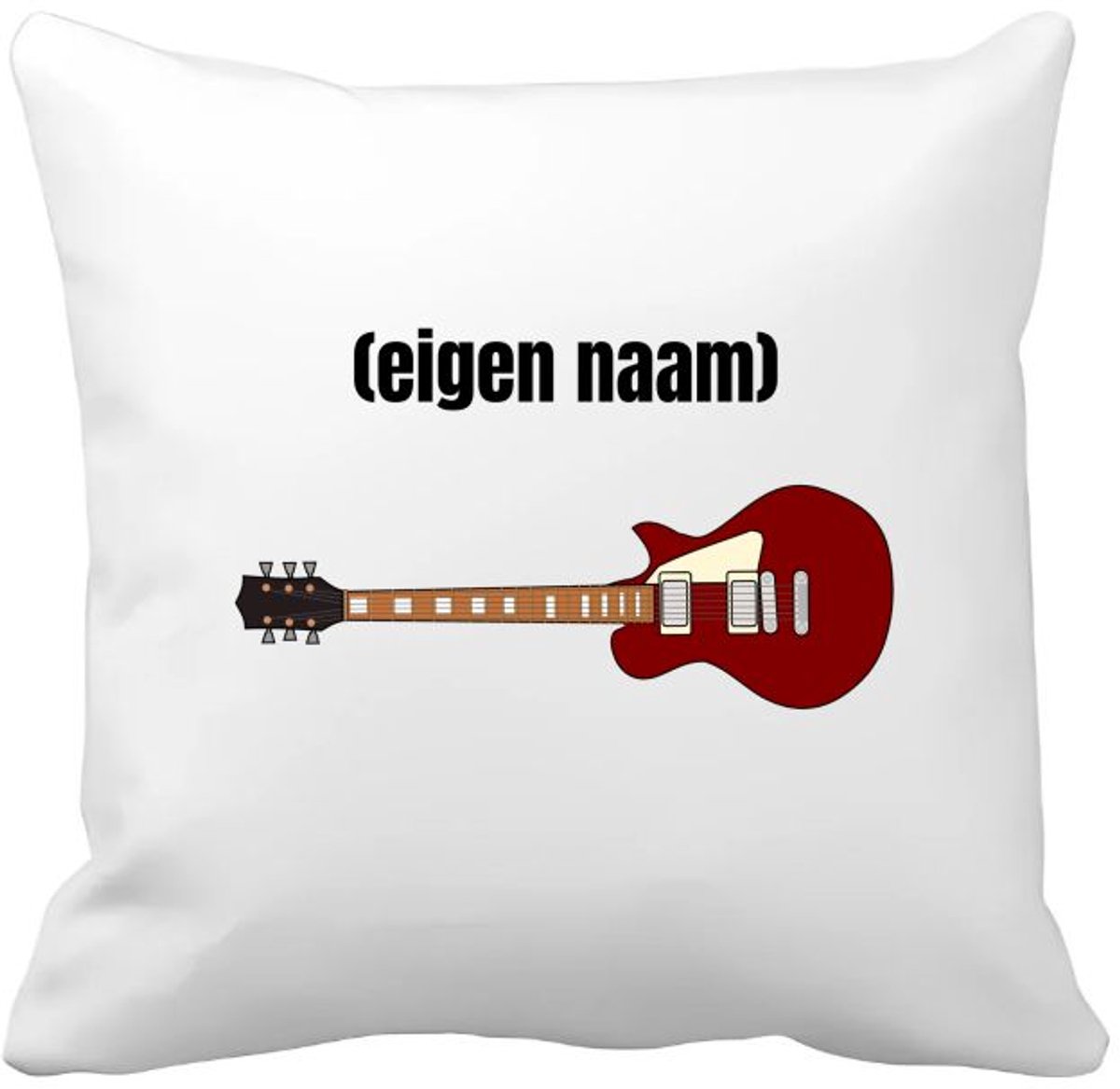 Akyol rode elektrische gitaar met eigen naam Kussen hoes - Gitaar - muziek liefhebbers - gitaristen - gitaar liefhebbers - verjaardag - cadeau - kado - 40 bij 40 cm Multicolor