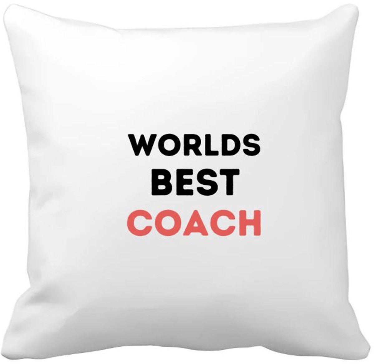 Akyol worlds best coach Kussen hoes - Coach - de beste coach - sport - verjaardagscadeau - verjaardag - cadeau - cadeautje voor coach - coach artikelen - kado - geschenk - gift - 40 bij 40 cm Multicolor