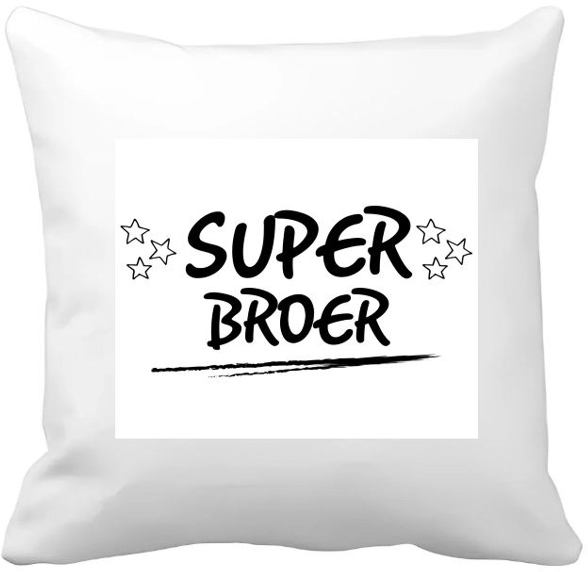 Akyol super broer Kussen hoes - Broer - je broer - verjaardagscadeau - cadeau voor broer - gift - kado - 40 bij 40 cm Multicolor