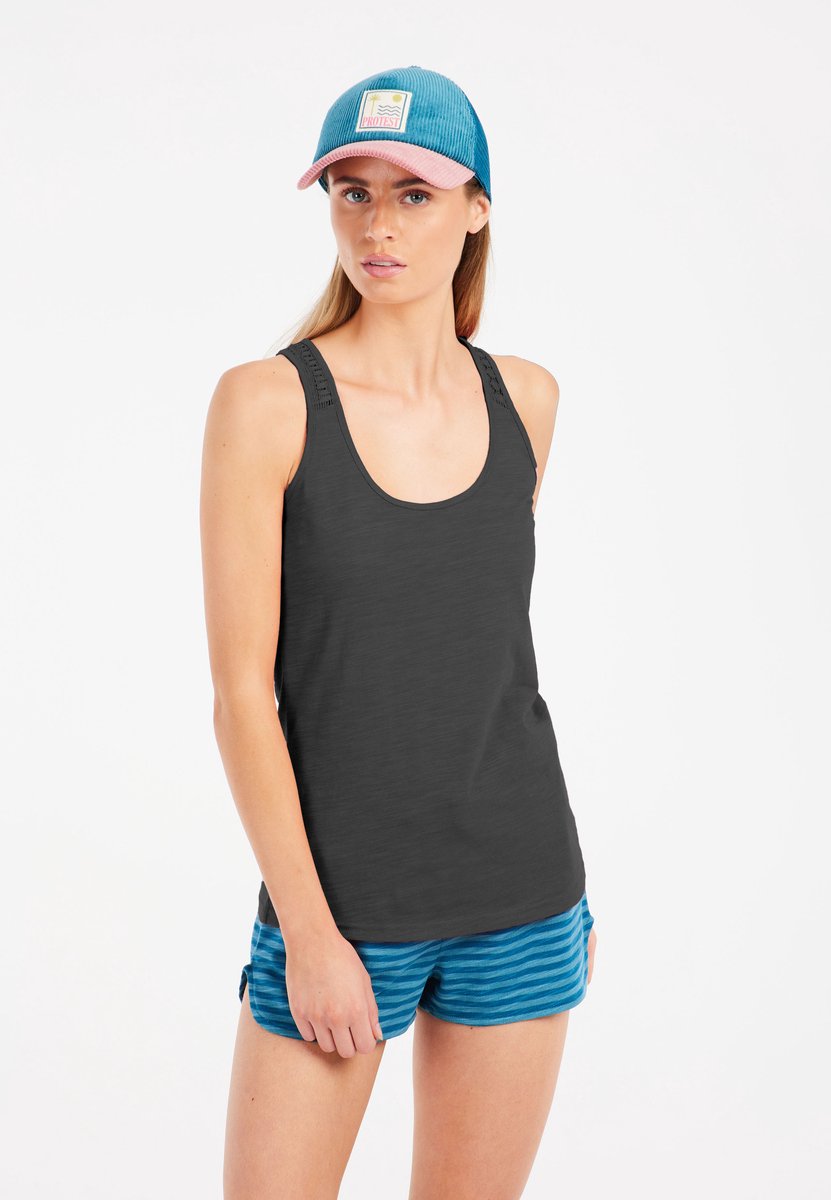 Protest Prtimpulses – Tanktop Dames – Mouwloos – Ronde hals – True Zwart