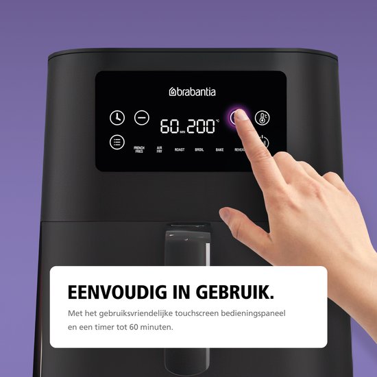 Brabantia Air Fryer, XXL, 5.7 Liter, 1700 Watt, 80ºC to 200ºC
