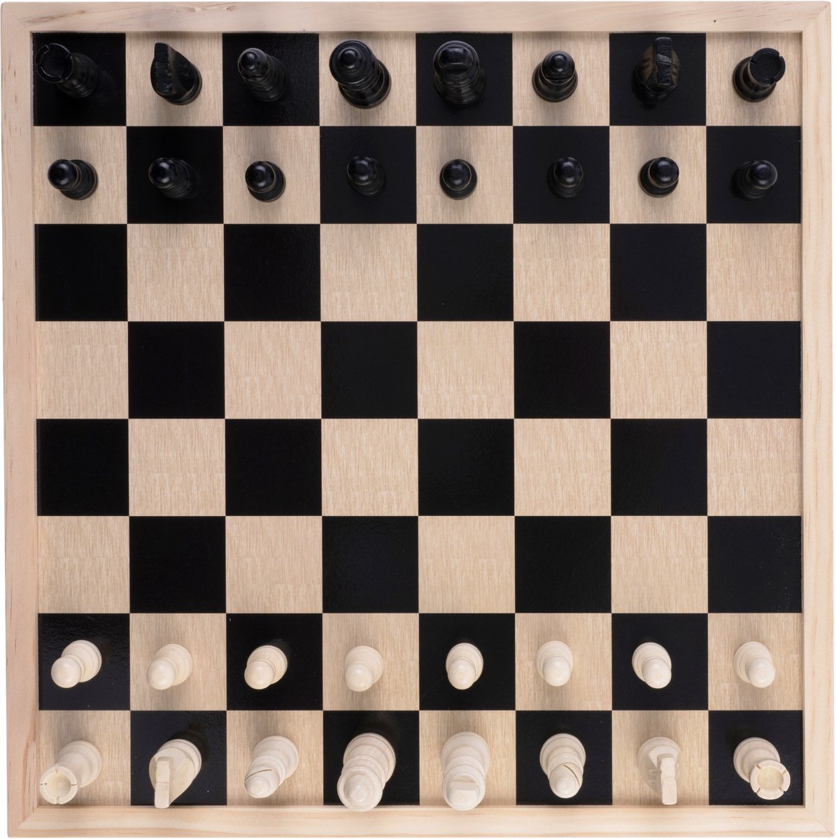Tweezijdig Schaak- en Dambord van Hout – Groot Spelbord 40 x 40 cm – Houten Bord voor Schaakspel & Dammen – Klassiek Bordspel – Engelhart — afbeelding 3