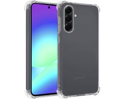 Hoesje - Geschikt voor Samsung Galaxy A56 - Sterk & Shockproof - Siliconen Shock Case - Hoes Cover - Telefoonhoes - Transparant