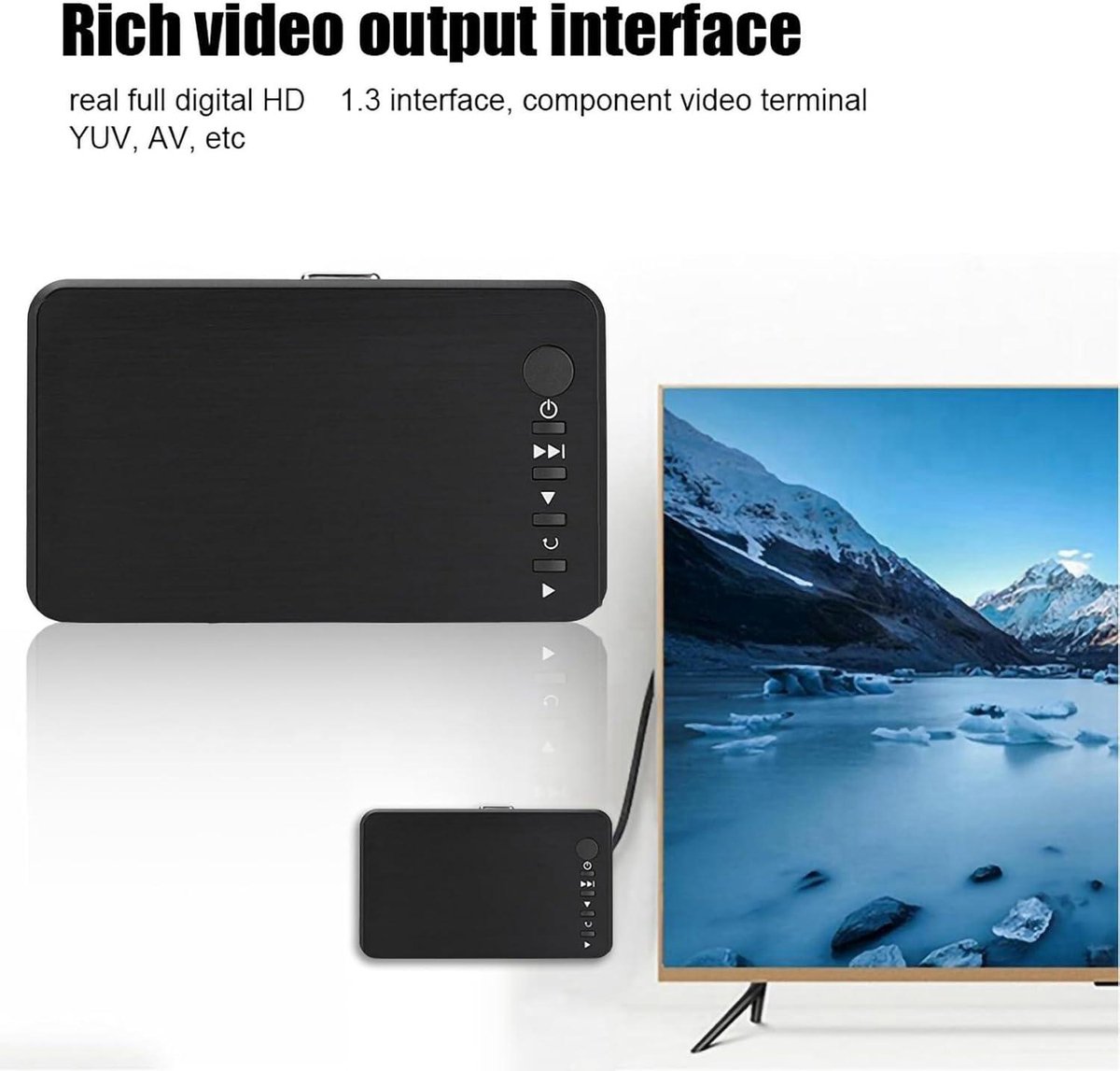 HDMI Media Player Zwart 1080P HD Multimediaspeler voor audio en video