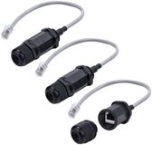 Connecteur RJ45 étanche Selbro® pour montage sur panneau, mâle vers femelle, 8P8C, compatible CAT5/CAT5E, coupleur de câble Ethernet LAN M20 IP67, adaptateur extérieur, résistant aux intempéries (lot de 3)
