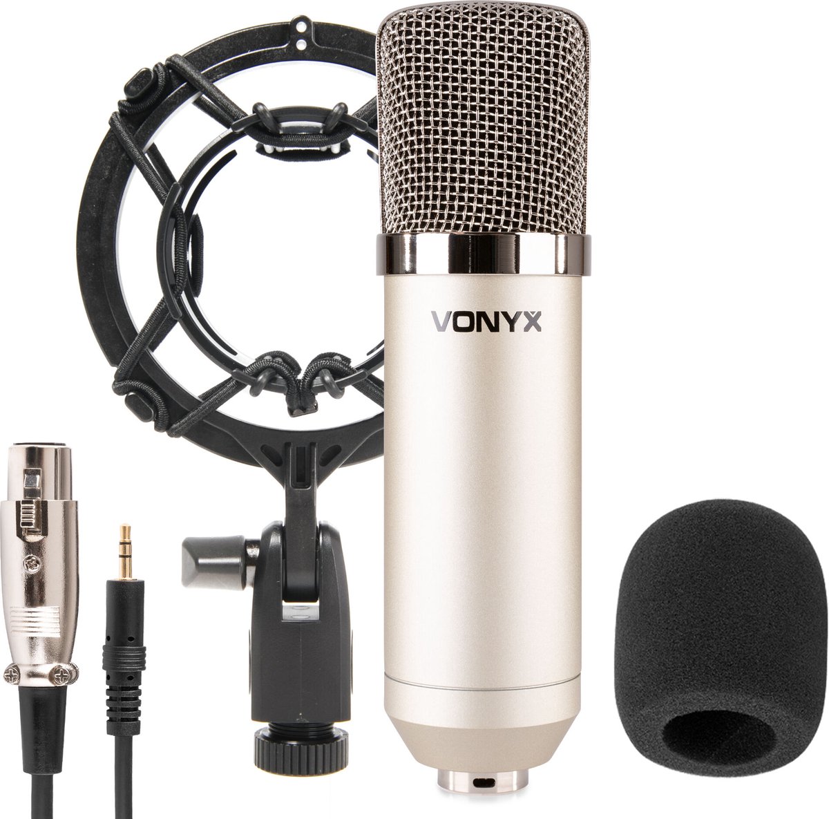 Studio microfoon voor pc of mixer - Vonyx CM400 - incl. shockmount
