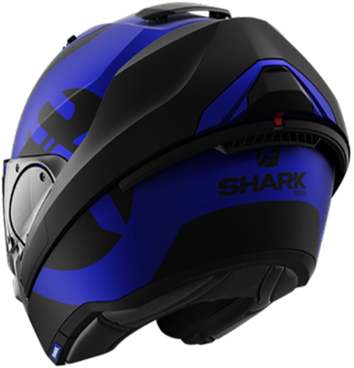 SHARK EVO ES KEDJE Motorhelm Systeemhelm Mat Blauw Zwart Blauw - Maat S – foto 6