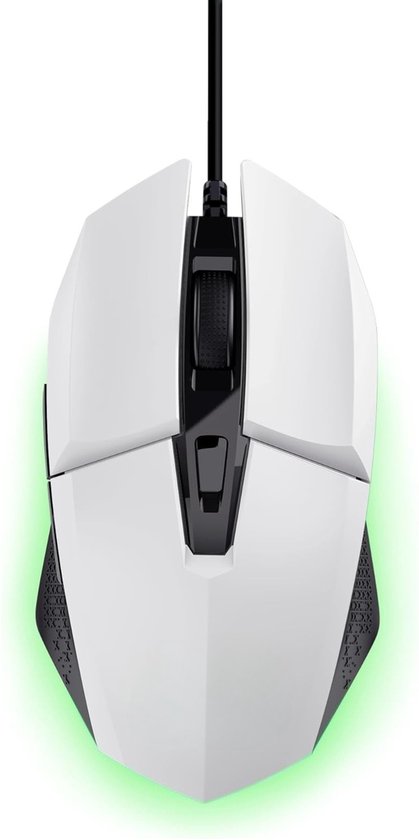 StayPowered Gaming Muis - Ultieme Precisie & Snelheid - 6 Programmeerbare Knoppen - 200-6400 DPI Instelbaar - RGB LED Verlichting - Geavanceerde Software - 150 cm USB-Kabel - Wit - Levering Sneller dan Aangegeven!