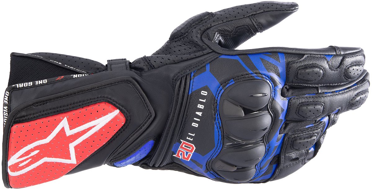 Alpinestars FQ20 SP-8 V3 Monster Zwart Blauw Felrood Groen - Handschoen