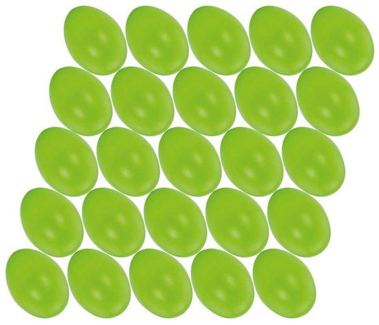 Hobby knutsel eieren - 50x - 6 cm - groen - kunststof - decoratie paaseieren