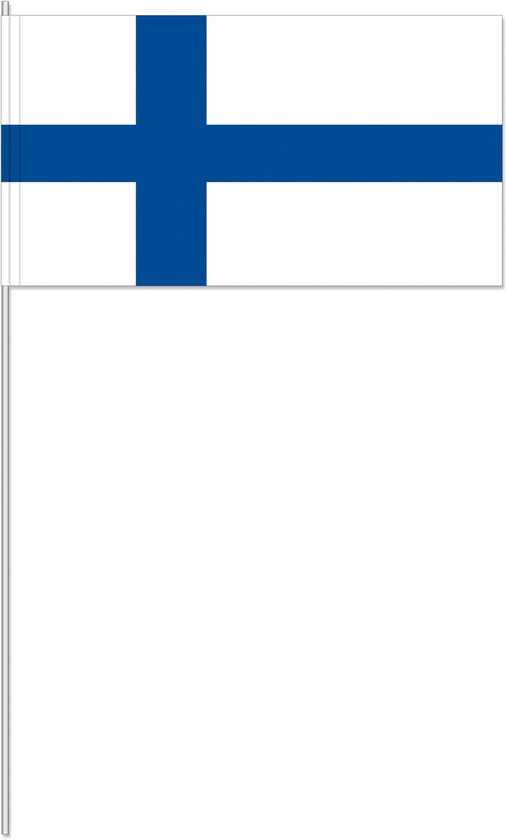 10 drapeaux agitant la Finlande 12 x 24 cm