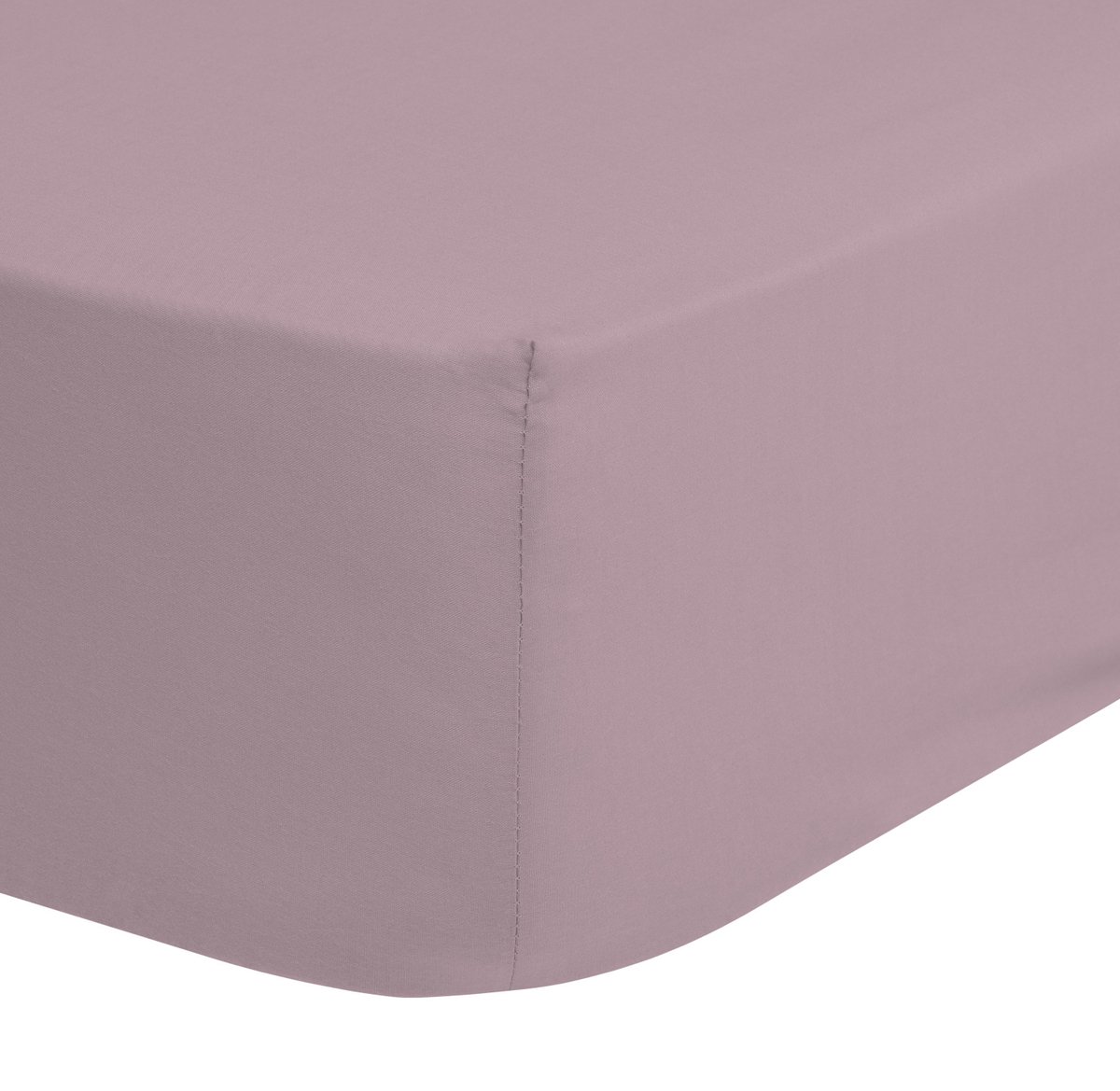 Good Morning hoeslaken effen kleur - 1 persoons 90x200 cm - Zacht roze - 100% Katoen renforce