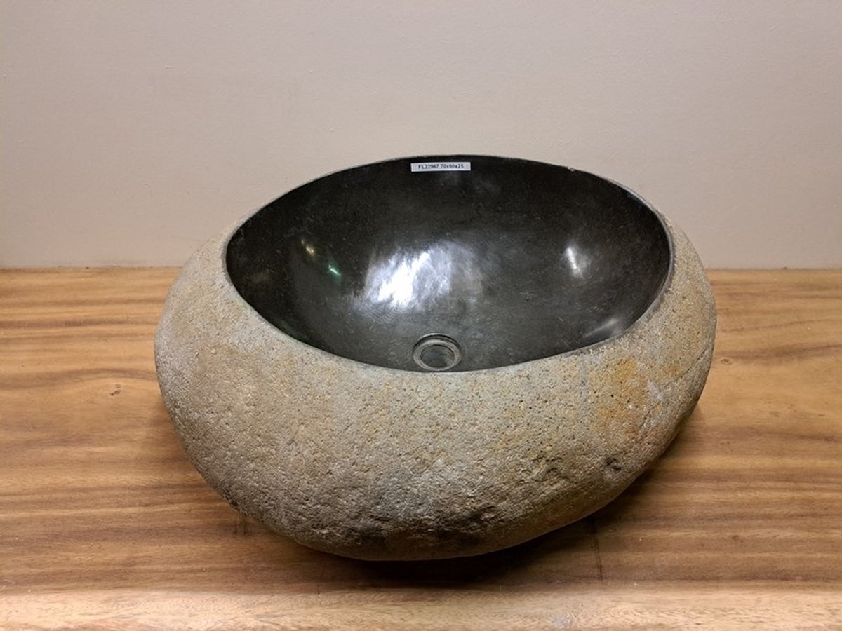 Wasbak natuursteen - 70x60x25cm - FL22967