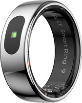 WizBay Premium Select® Aluminium Zilver Smart Ring – Dames Heren – Oplaad Case - Hypoallergeen - Hartslag & Slaap Monitor - IP68 Waterdicht - O2 Meting - Gesture Functie - Multiple Sport Modi - #12