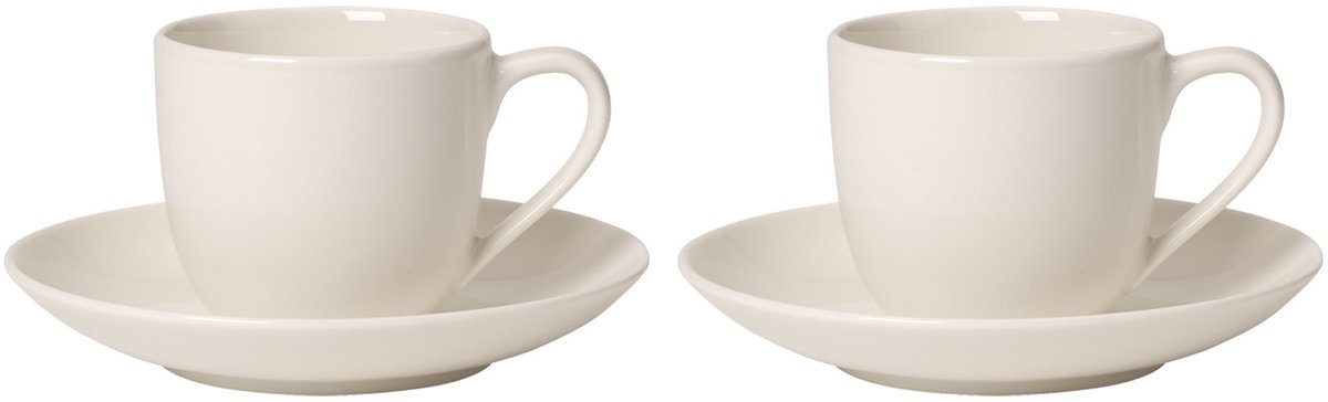 Villeroy & Boch For Me Espressoset - 2 Persoons - Porselein/Wit