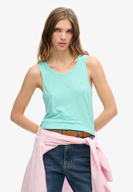 Superdry Scoop Mouwloos T-shirt Groen S Vrouw