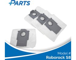 Roborock S8 Stofzakken (4 Stuks, Plus.Parts® alternatief voor 8.02.0132)