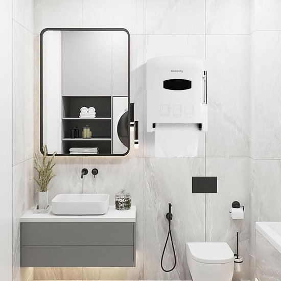 Luxus Handdoekdispenser | FLOW | RVS | Papieren Handdoeken | Anti