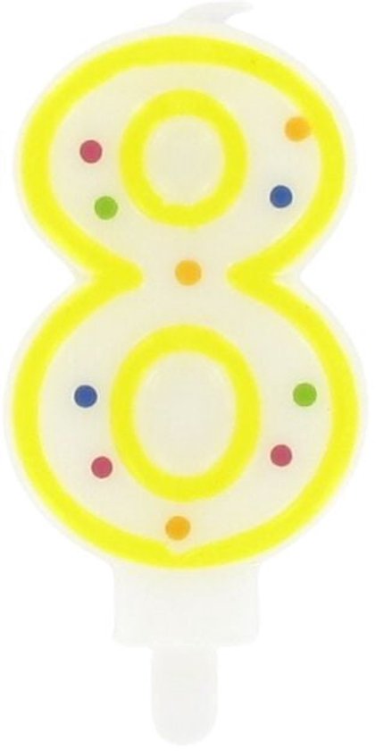 8 bougies d'anniversaire Fackelmann Rio Party