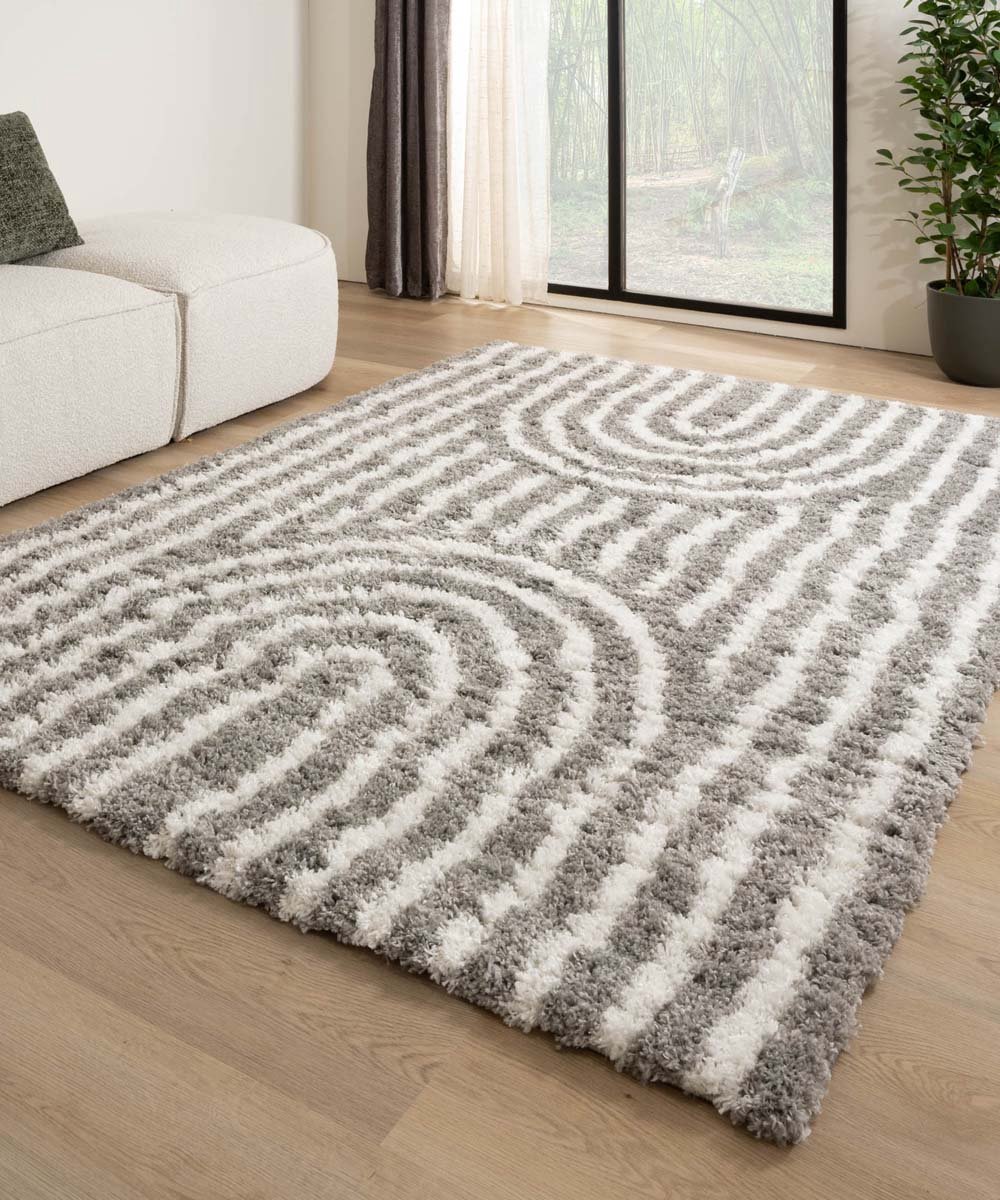 Scandinavisch vloerkleed - Cozy Arch lichtgrijs 240x340 cm