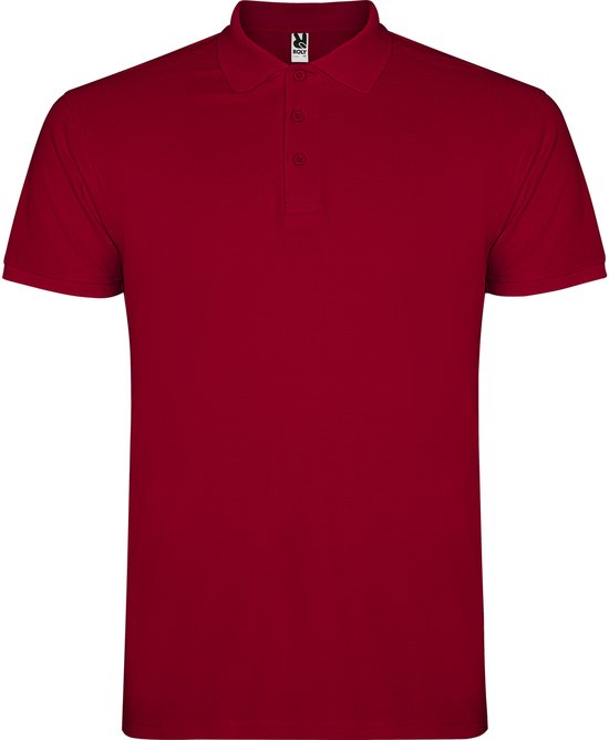 Polo unisexe rouge foncé à manches courtes pour homme, Star, 200 g, marque Roly, taille XL