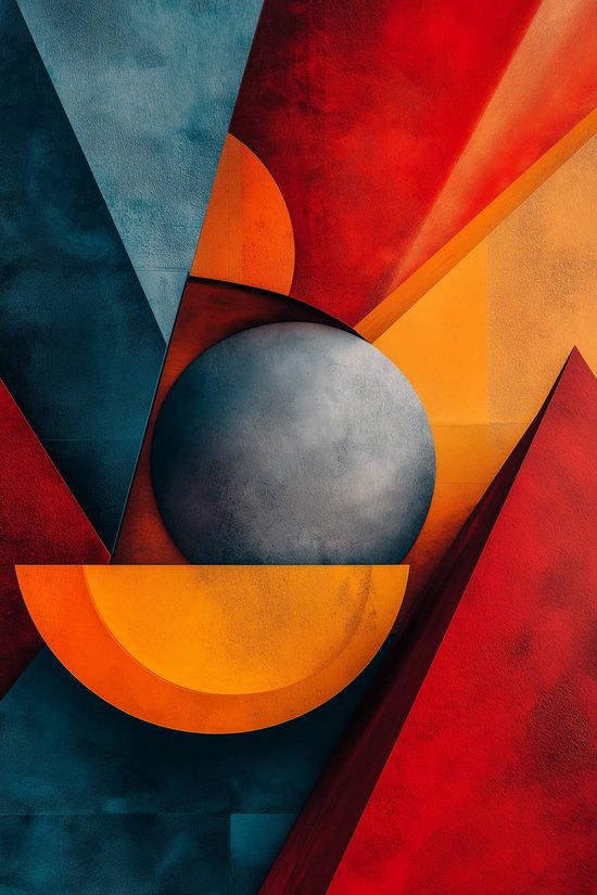 Affiche Formes - Abstrait - Géométrique - Art - Créatif - Moderne - Artistique - Format 60x90cm - Décoration murale - 5052KMD