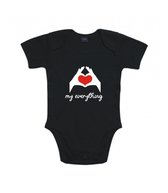 Rompertjes baby met tekst - It's a girl - Romper zwart - Maat 62/68