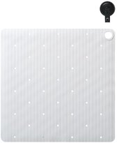 Sealskin Ribb - Antislip douchemat 55x55 cm - Wit - inclusief zwarte haak