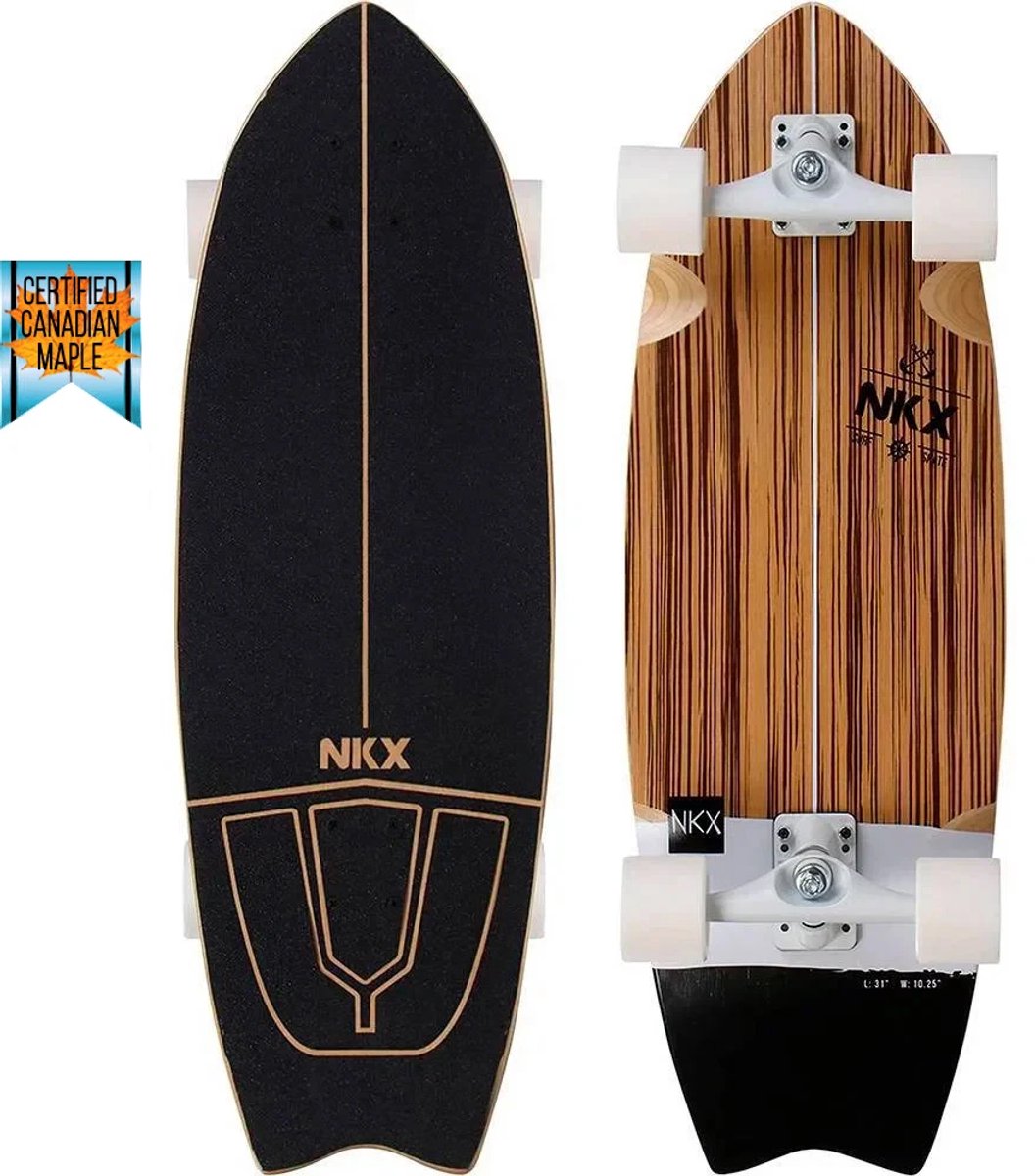 NKX Maverick Surfskate Zebra