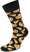 Happy Socks Sokken Pizza Love - Maat 41-46 - Heren - Grappige sokken - Halfhoge sokken